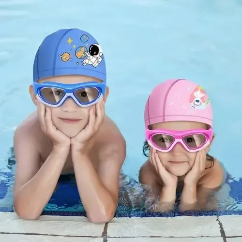 Kit 5en1 Googles Natacion Y Gorro De Baño Para Niños Y Niñas