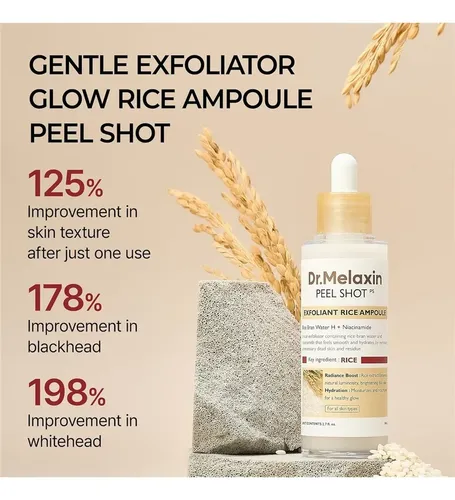 Dr. Melaxin Peel Shot Exfoliante Rice Ampoule 80ml K-beauty