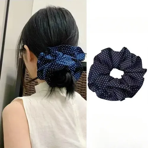 Cintas Para El Pelo Preppy Con Lunares De Doble Capa, Color