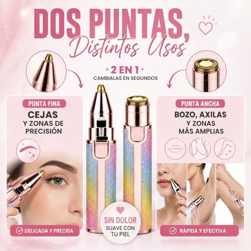 Depiladora Eléctrica Mujer 2 En 1 Facial Portátil Recargable