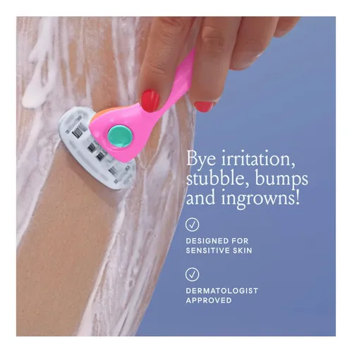 Kit De Afeitado Para Mujeres Con 4 Piezas Y Mango Ergonómico