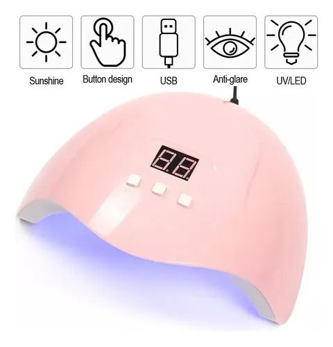 Cabina Uv Led Secador Uñas Gel Y Semi Cable Usb 54w Excelent