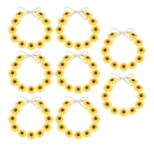 Set De 8 Coronas De Flores Para Peinado Y Decoración De Foto