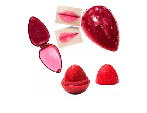 Set De Belleza Labios Retro: Bálsamo Y Gloss De Frutilla