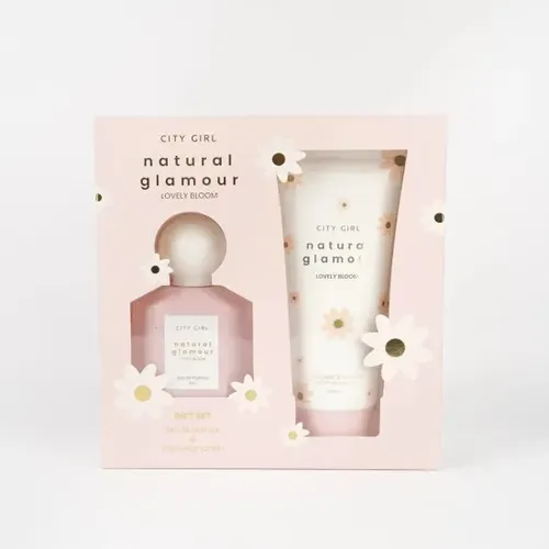 Kit Perfume Con Crema Corporal Natural Glamour City Girl