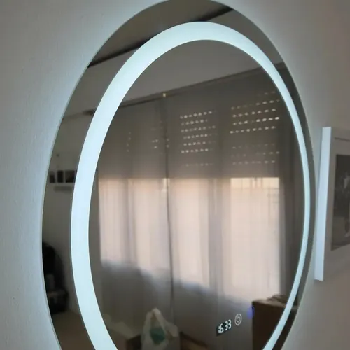 Espejo Con Luz Led Calida Fria O Neutra Touch Tactil Con Dimmer 50 Cm Redondo Para Baño Dormitorio Cuantoarte Circular Premium