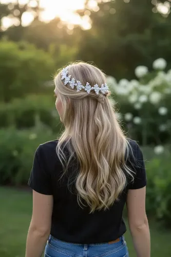Tiara Aplique Accesorio Perlas Strass Flores Para El Pelo Color A