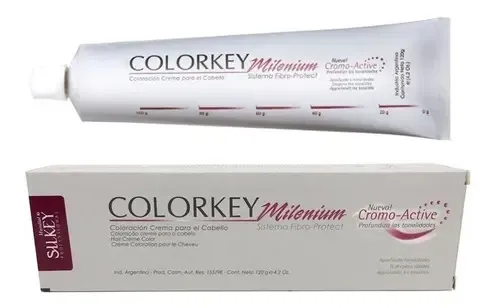 Tinta Silkey Colorkey Milenium Coloración Crema Profesional 120 G Tono 6 rubio oscuro natural