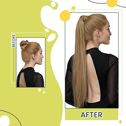 Extensión De Cola De Caballo Runature De Cabello Humano Rubi