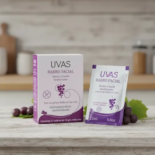 Máscara Cuidado Facial Barro Uvas 144 Ml Reafirmante +30 Tipo De Piel Mixta