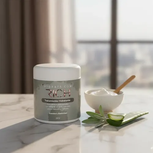 Máscara Rich Cova Tratamiento Hidratante Anti Frizz Apto Método Curly Baño De Crema Rulos Ondas Afro