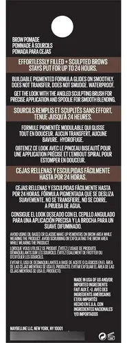 Pomada De Cejas Maybelline Tattoostudio Duradera 378 Ceniza