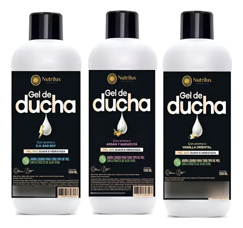 Gel De Ducha X 3 Litros Combinables Uso Corporal Nutrilux