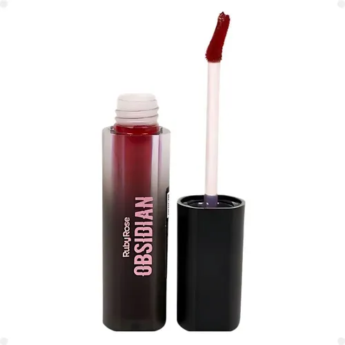Labial Líquido Creme Lip Ruby Rose Obsidian Hb7100 Rojo Bordo Labial Lip Creme