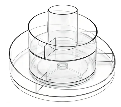 Organizador Giratorio 360° para Maquillaje y Cosméticos de Acrílico Transparente