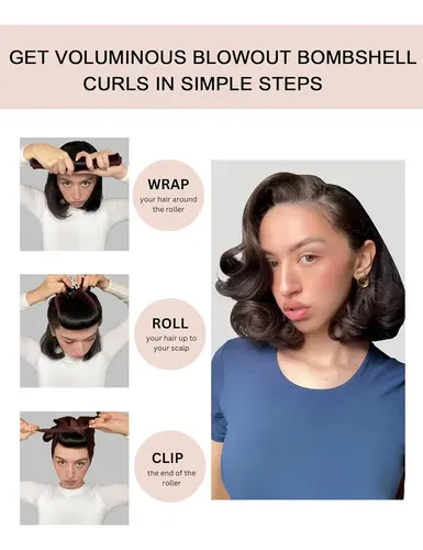 Rizadores De Pelo Sin Calor, 4 Rulos, Rizador