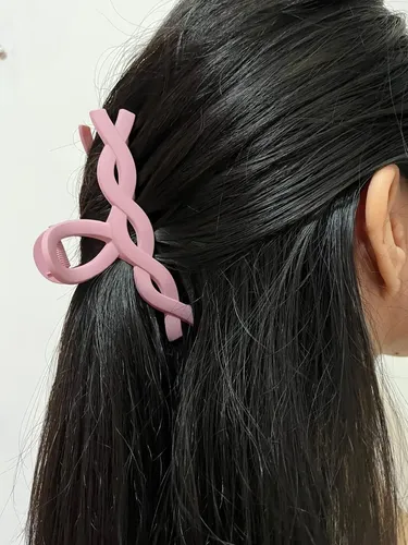 Broche De Pelo Trenzado Pastel Opaco Grande