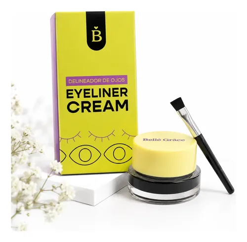 Delineador Ojos Negro Gel Crema Compacto Pincel Veoquiero