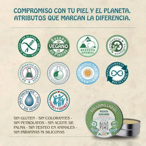 Bálsamo Labial Lata Jengibre Menta Boti-k Puro