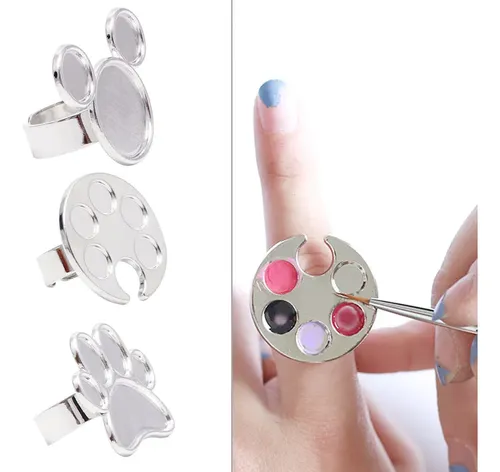 Paleta Para Mezclar Uñas Finger Mini, Herramienta De Metal P
