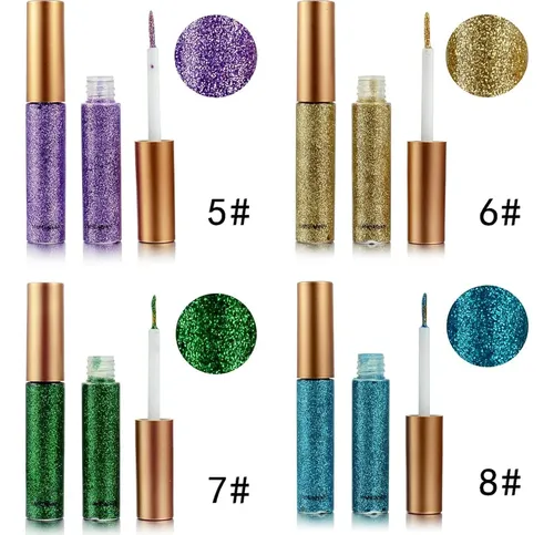 Delineador Líquido De Purpurina Dekrion 10 Colores