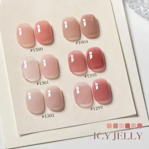 Set De Esmaltes Gel Nude Transparente 6 Colores Uv