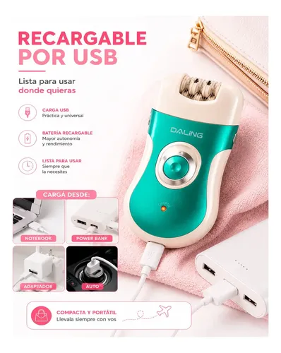 Depiladora Electrica Mujer 4 En 1 Zonas Intimas Recargable Mixto