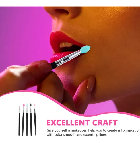 5pcs Brochas Creativas Lápiz Labial Sombras Maquillaje