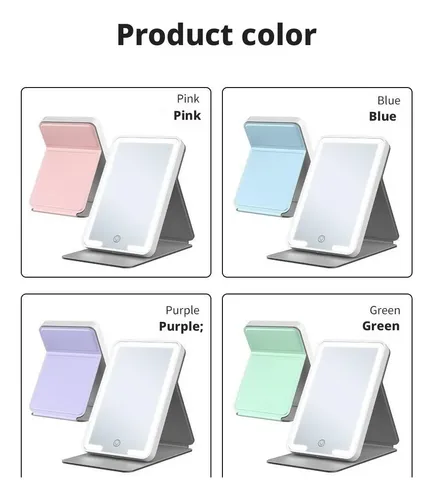 Usb Recargable Funda De Cuero Plegable Inteligente De Tres