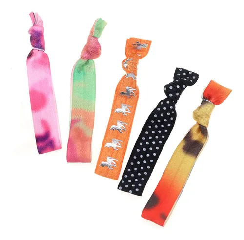 Hair Ties Manipepe 120 Printed Ribbon Elastics For Women