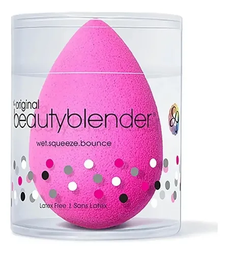 Esponja Beauty Blender de Silicona Rosa para Maquillaje