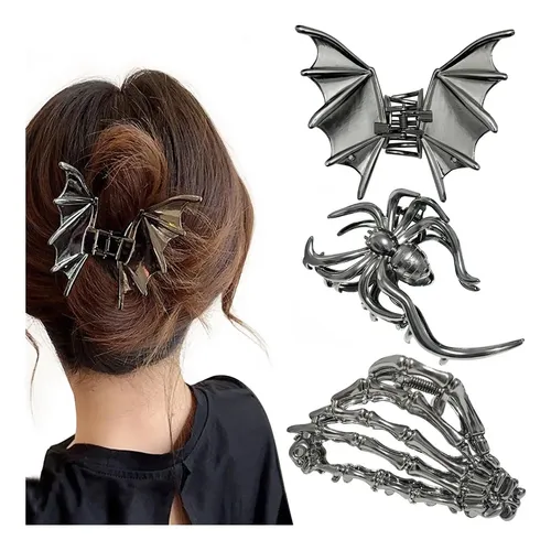 3 Clips De Pelo De Metal En Forma De Araña Parcce