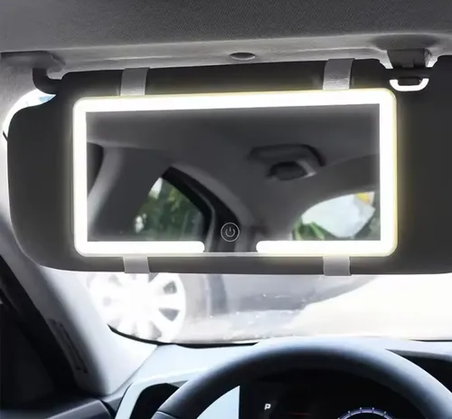 Espejo Auto Parasol Luz Led 3 Intensidades Táctil Recargable