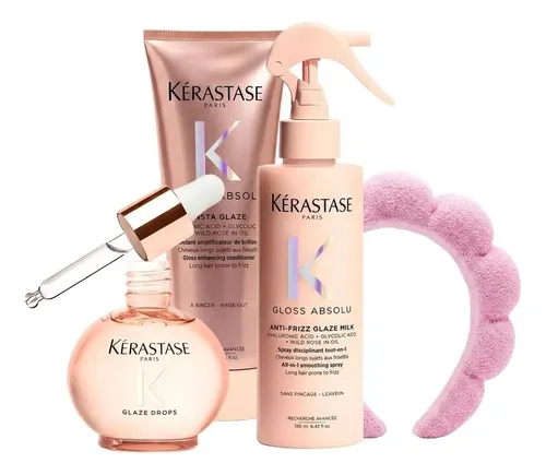 Kit Kerastase Gloss Absolu Acond Spray Aceite Drops + Regalo