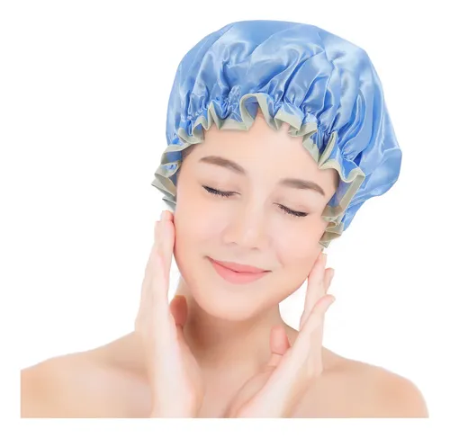 3 Gorros De Baño Impermeables De Doble Capa Simples De (xy)