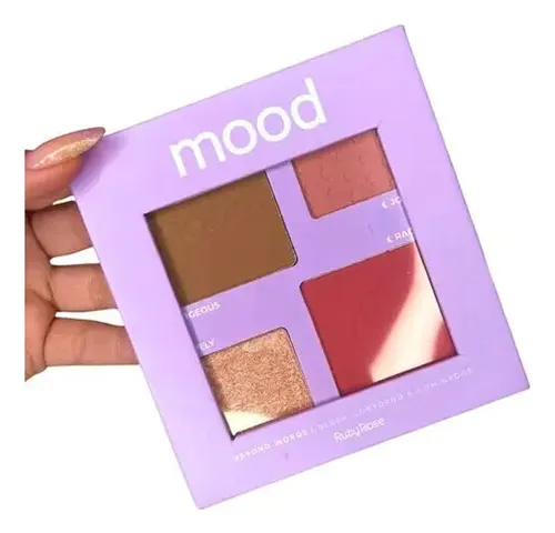 Paleta Rubor Contorno Iluminador Mood Ruby Rose Over The Top