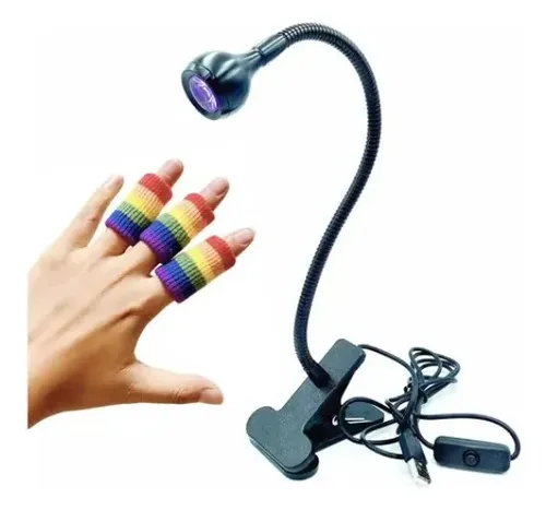 Lampara Uv 395nm Con Soporte 10cm Para Uñas Gel