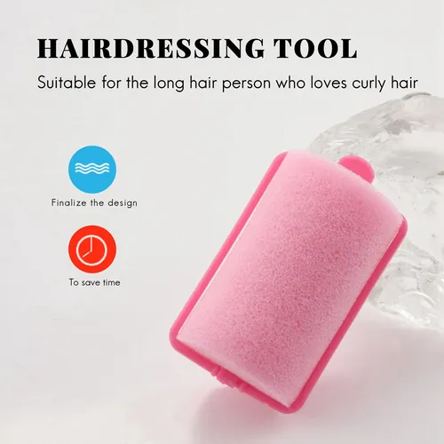 Rulos De Esponja De Espuma Suave Para Peinar Cabello Oscuro,