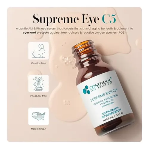 Gel Para Ojos Supreme C5 Con Vitamina C, Gel Ligero Para Deb