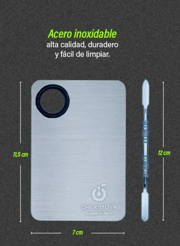 Paleta Mezcladora De Metal Con Espátula Marca Cherimoya Uñas