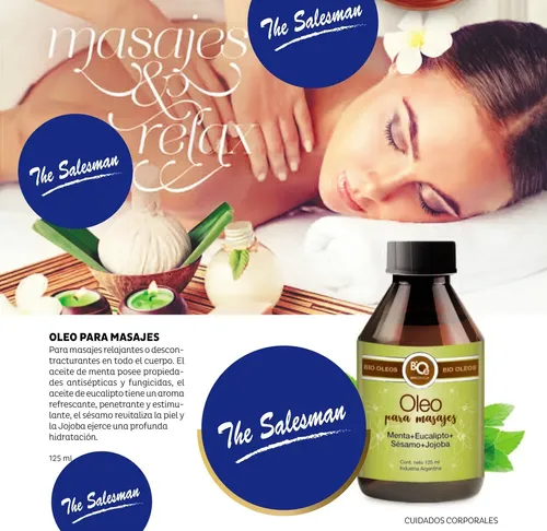 Óleo Para Masajes Relajantes Y Descontracturantes 125ml