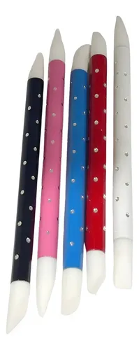 Pinceles De Goma Doble Punta X 5 Unidades Porcelana Uñas