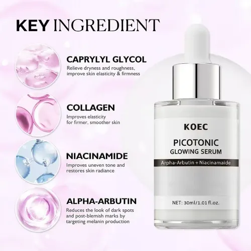 Tónico Revitalizante Para La Piel Rosa Koec, Esencia Líquida