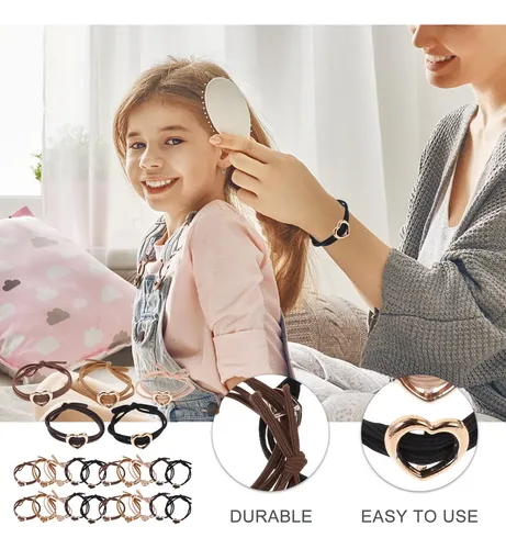 30 Cintas Elásticas Para El Pelo Con Decoración De Corazón,