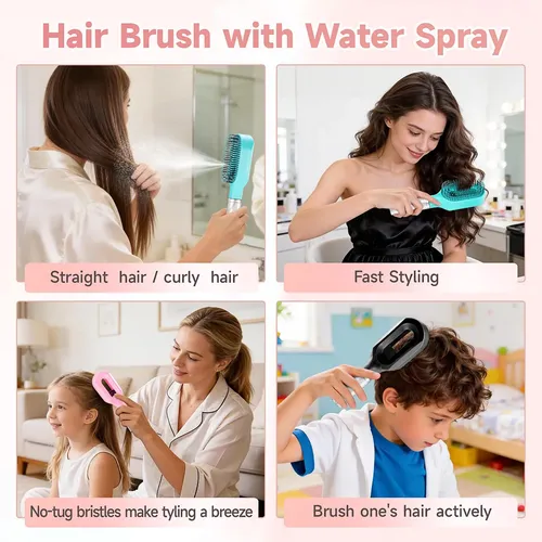 Mister Hair Brush – Cepillo Pulverizador De Niebla Y Polvo