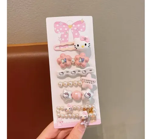 B Accesorio Moda Pasador Cabello Diseño Hello Kitty B