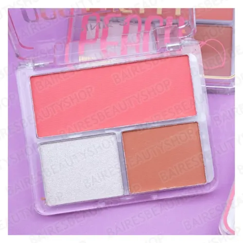 Paleta Rubor Contorno Iluminador En Polvo Maquillaje Pink 21