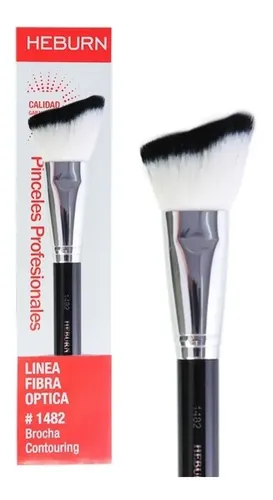 Heburn Brocha Contouring Fibra Óptica Maquillaje Cod 1482 Color Negro