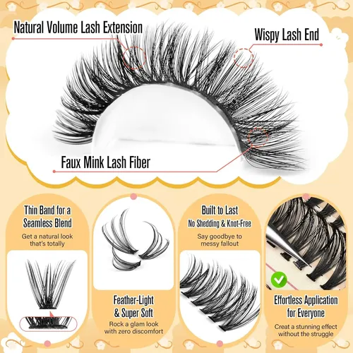 Kit Pestañas Postizas 474 Piezas 8 16mm Rizado D Curl