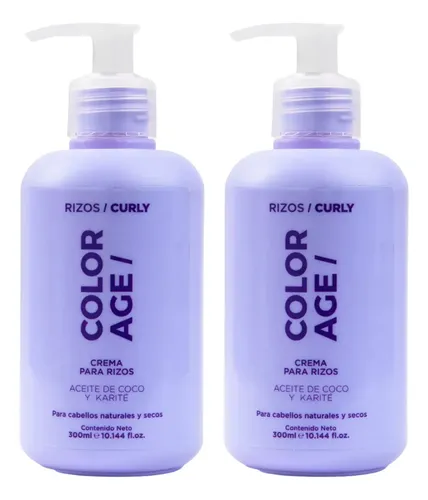 Crema Para Peinar Rulos Hidratacion Nutricion Color Age X2